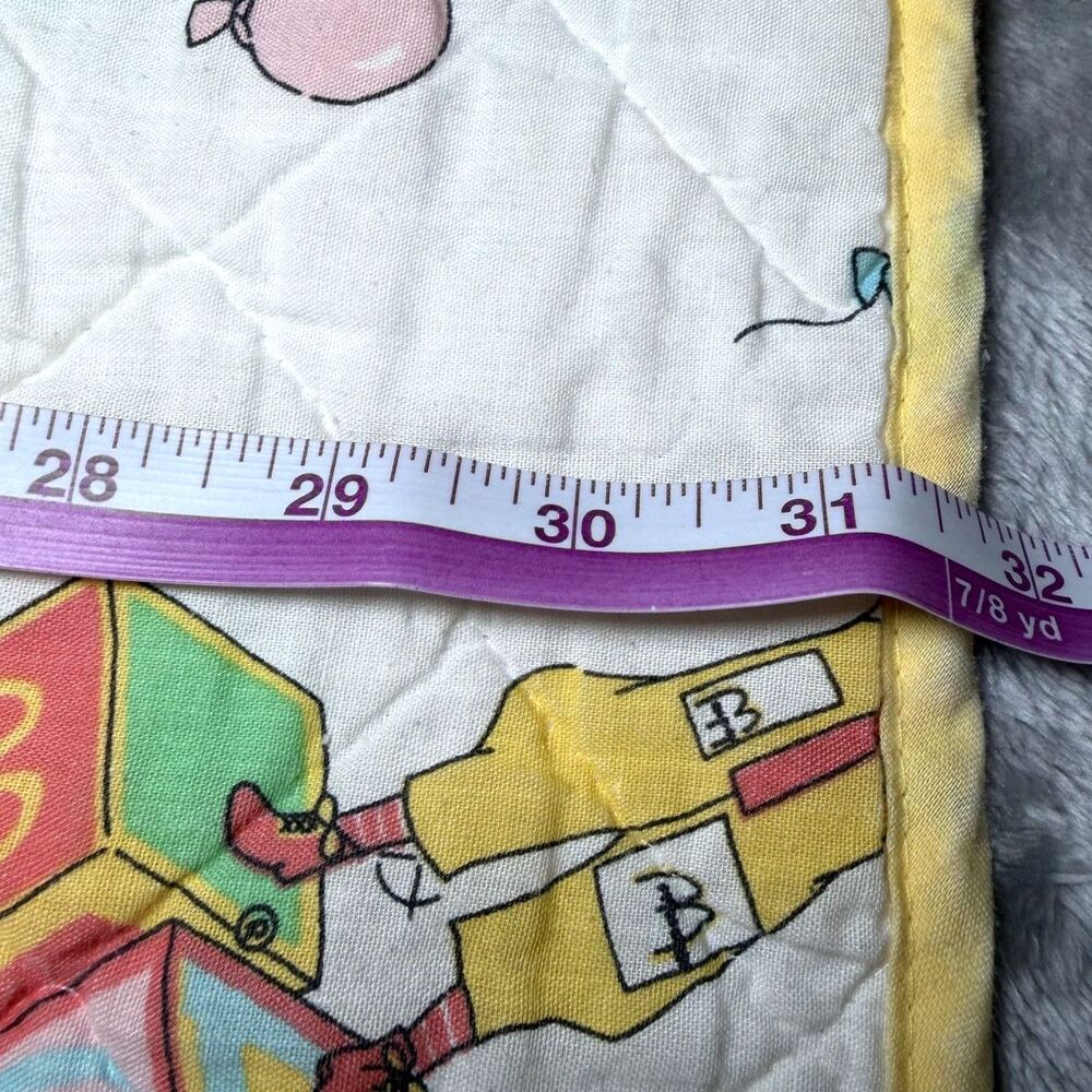 Vintage 1980s McDonald’s Baby Quilt Blanket Ronald Grimace McDonaldland Balloons - Picture 7 of 7